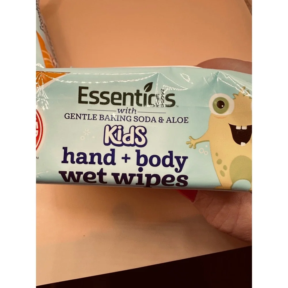 Arm & Hammer Essentials Kids Hand Body Wet Wipes Sea Monster Mango 2 Pack 30ct